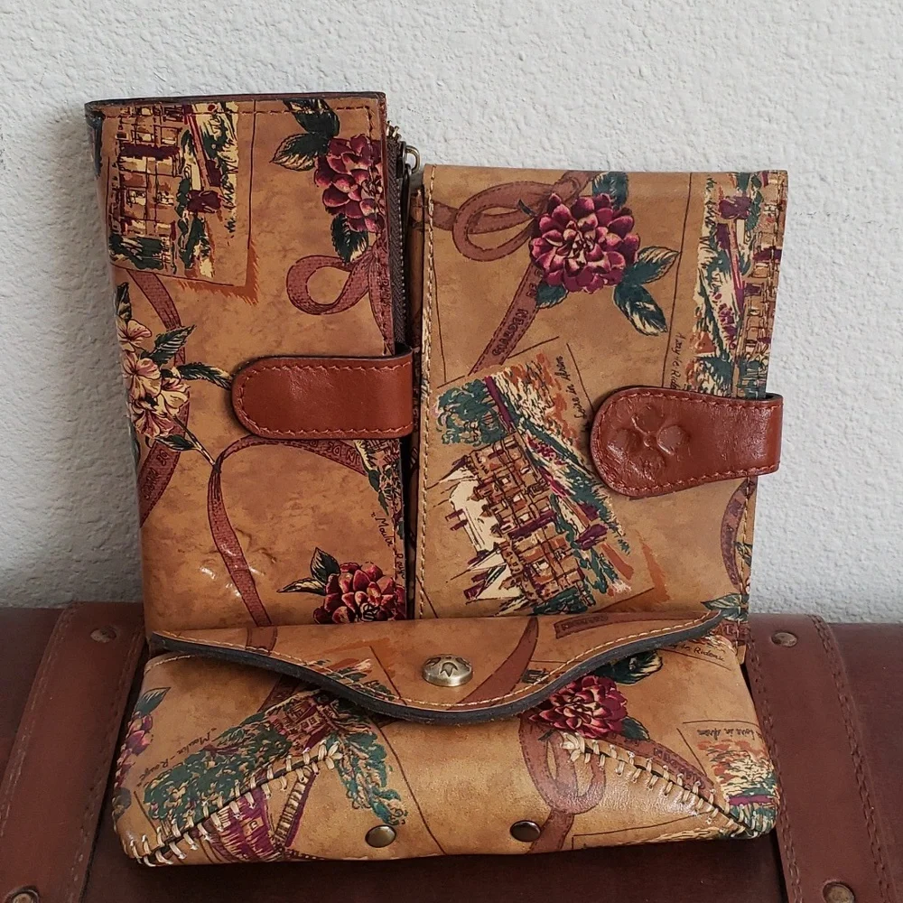 NWOT Patricia Nash 3 piece Leather Set My European Trip